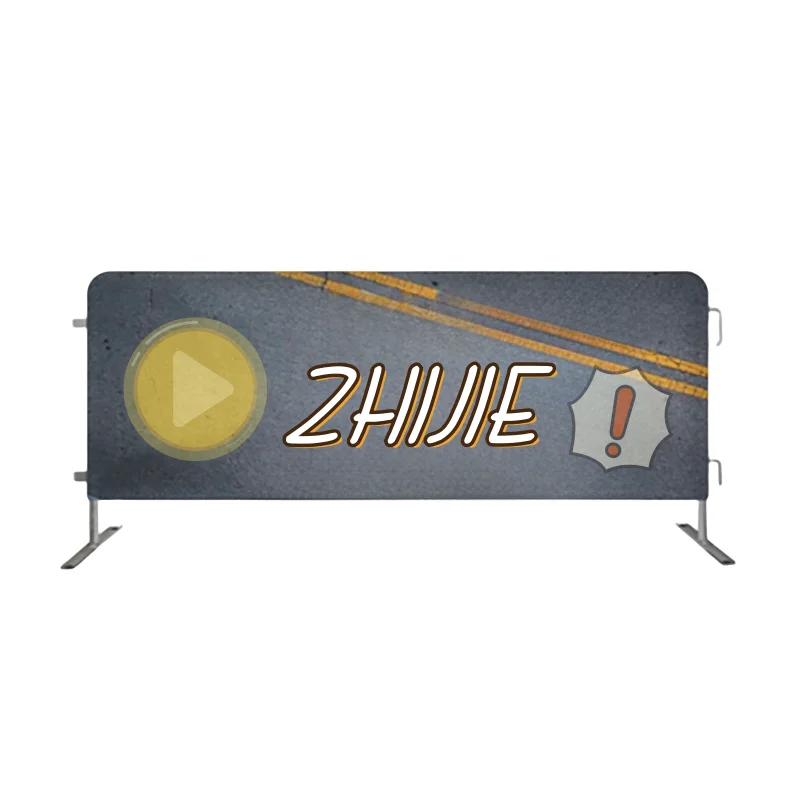 Flash Sale Temporary Fencing Barricade Banner Cover Concert Crowd Control Barrier Covers Queue Line Stand Cover