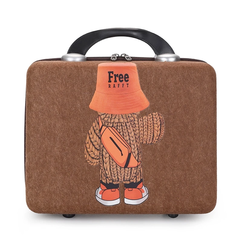 wholesale custom one time molding school kid cabin mini cartoon frame shopping make up trolley luggage travel bag felt suitcases