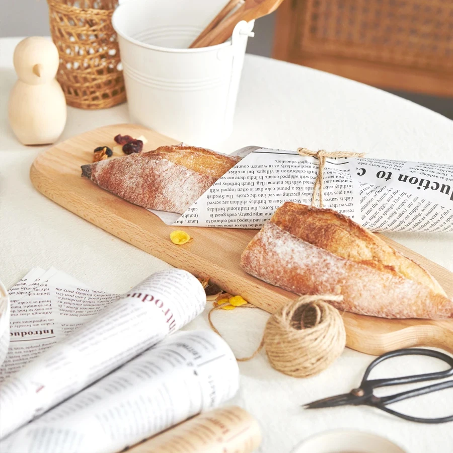 Color English Newspaper Style Oil Proof Paper Fried Potato Chips Padding Paper Oil Proof