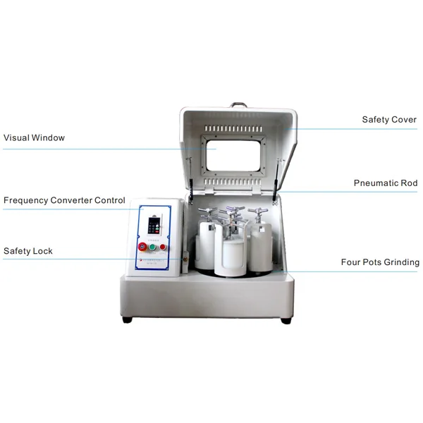 Square Model Vertical Planetary Ball Mill low noise Pulverized Planetary grinding machine laboratory ball mill