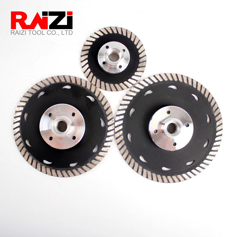 Raizi 75mm115mm125mm Turbo алмазные режущие и шлифовальный диск лезвия для резки гранита с M14 5/8-11 соединение