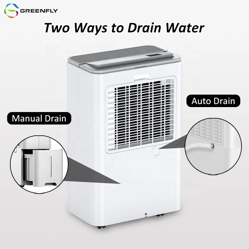 Home using smart 24L dry clothes R290 refrigerant portable dehumidifier low noise 5L water tank air dehumidifier
