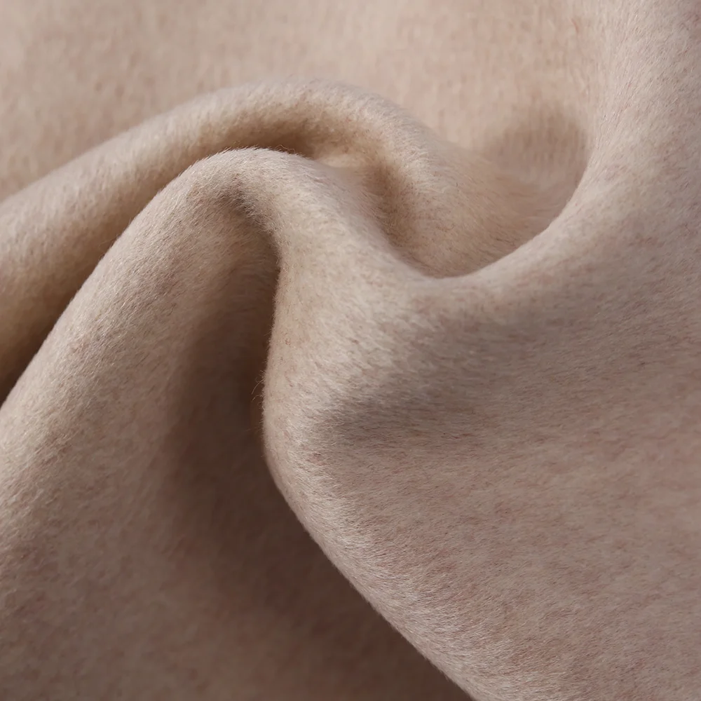 Very Heavyweight Woven Woolen Fabric Blend Cashmere Silk Wool Fabric for Winter Coat