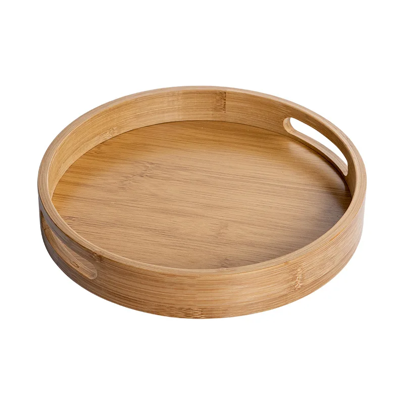 Amazon hot sales hotel restaurant dessert drinks serving tray, bamboo round tray