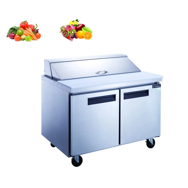 DUKERS Refrigerated Salad Sandwich Prep Table,    DSP48-12-S2 Stainless steel Refrigerator