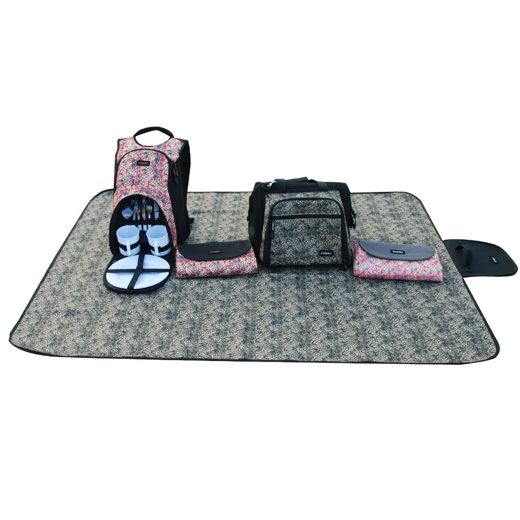 Wholesale Custom Printed Outdoor Waterproof Beach Blanket/ for Travel, Hiking, Blanket Camping Mat /Pocket Nylon Picnic