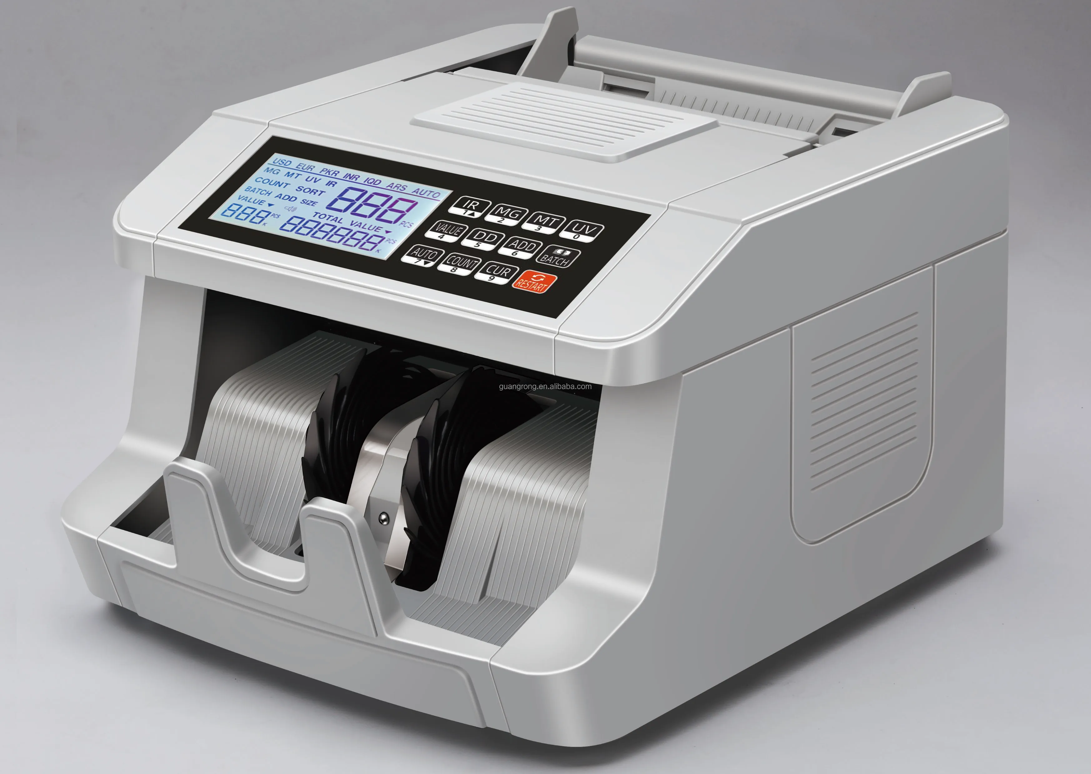 Portable Mixed Money Counting Machine Multi Currency Automatic Bill Counters Money Counters Currency TFT Value Counter 998