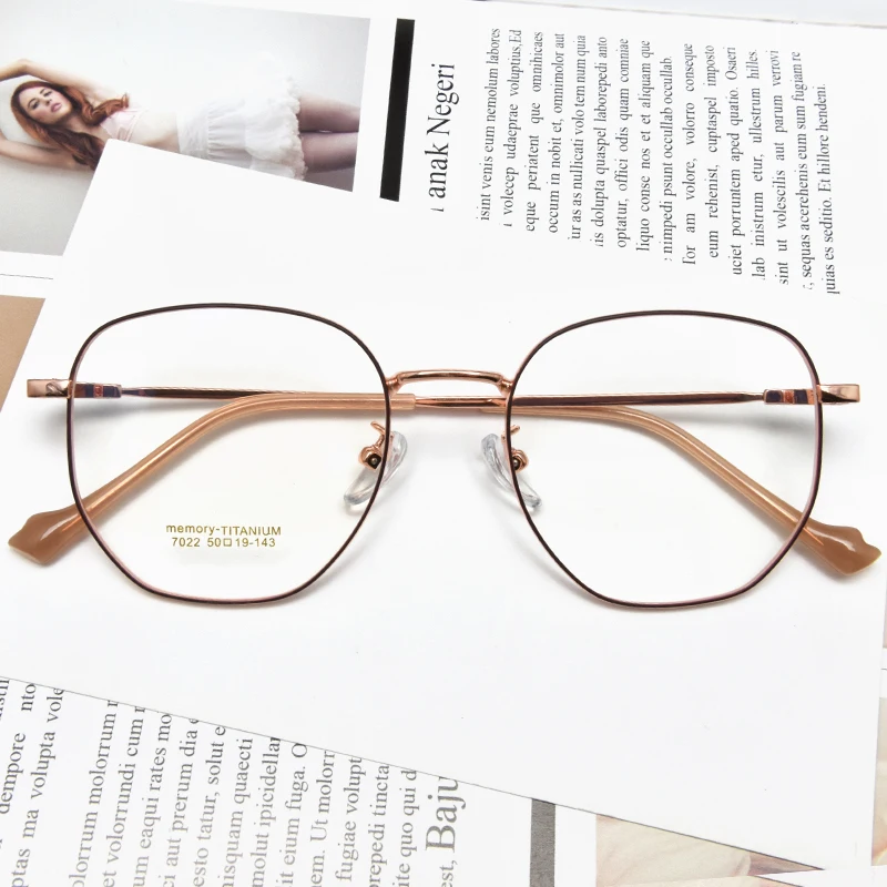 Round Memory Titanium Hot Selling Glasses Fames Flexible Spectacle Eyeglasses Frames In Stock