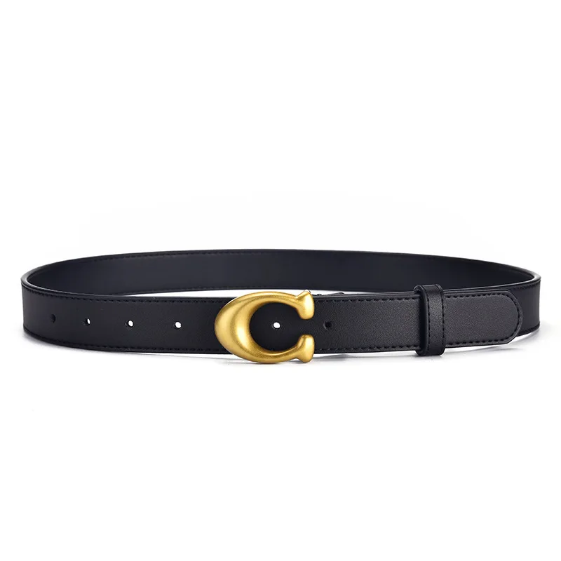 Wholesale Women Leather Belt Alloy Pin Buckle Luxury Belt Jeans Dress Skinny Belt