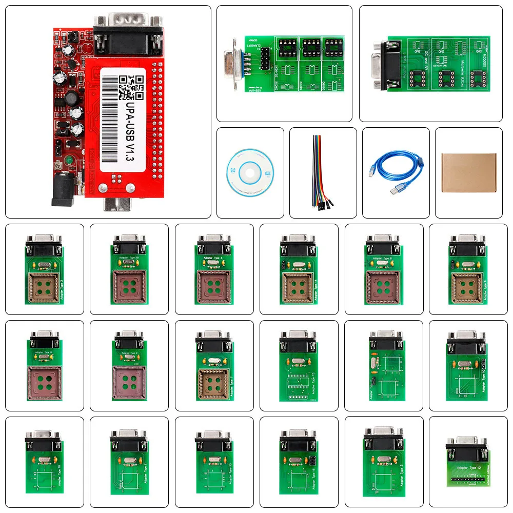 UPA USB программист с полным набором адаптера V1.3 популярный Eeprom Универсальный ecu-чип Тюнинг автоматический программатор ECU
