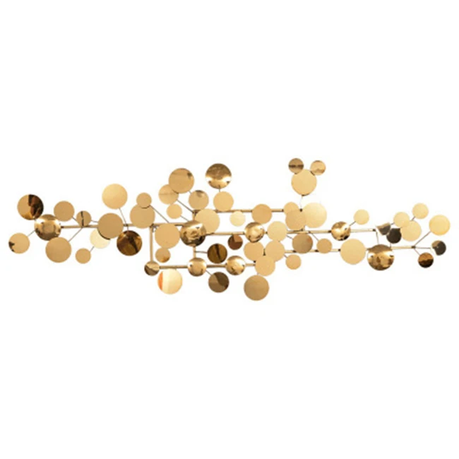 Роскошный Золотой стержень из нержавеющей стали и пластина для украшения стен гостиной