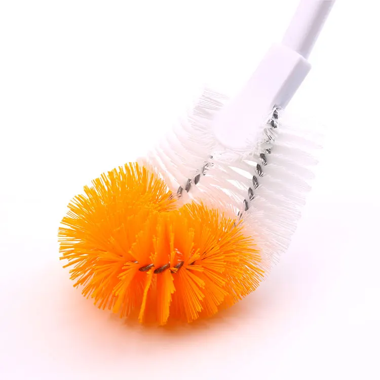 
PP nylon toilet brush with long handle and round head 