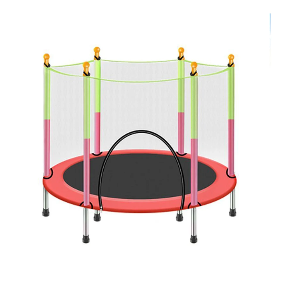 Top Recommended Soft Spring Trampoline with Safety Net and Ladder and Trampoline Fabric Heavy Duty Mat