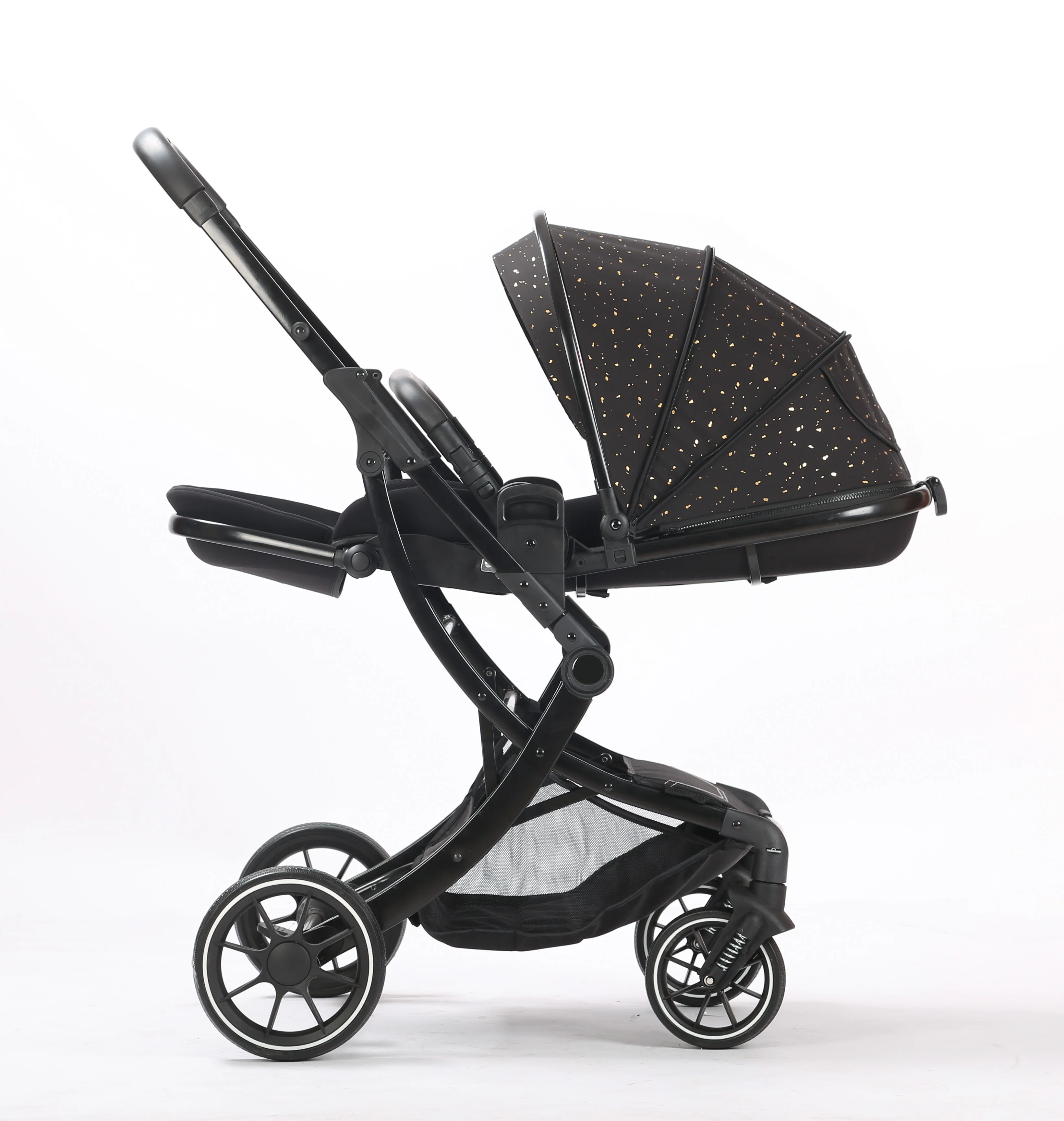 new whole sale OEM factory price baby kids babies half egg shape push chair fold able & lightweight pram black stroller 2024