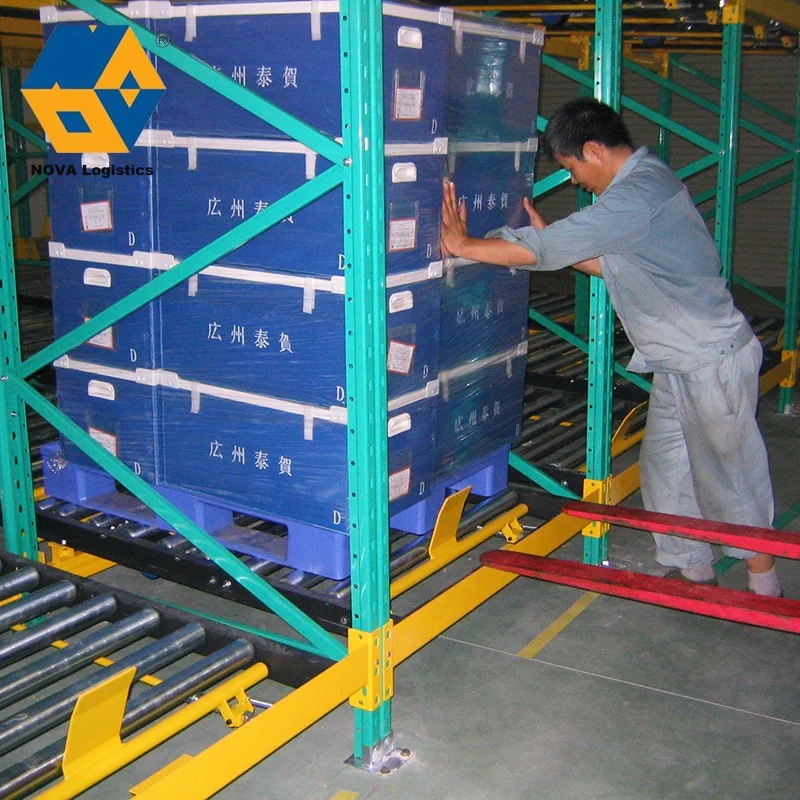 NOVA Designer Warehouse FIFO Steel Shelving, Cargo Storage Heavy Equipment Stackable Pallet Racking/