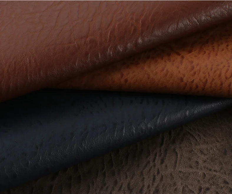 Eco Vintage burnt leather with Litchi grain Faux leather material PU artificial leather for bags, shoe, furniture, waterproof