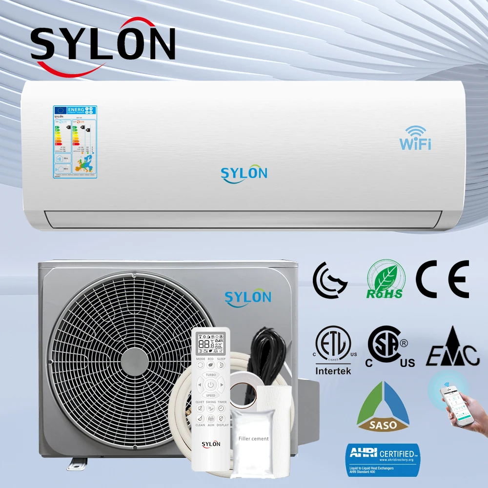 Sylon Split Air Conditioner Mini ac double temp for Temperate monsoon climate area Cool heat Conditioners air to Home room use