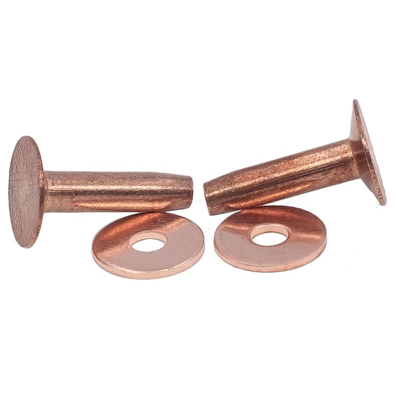 Brass / Copper Belt Rivets And Burrs Leathercraft Rivets