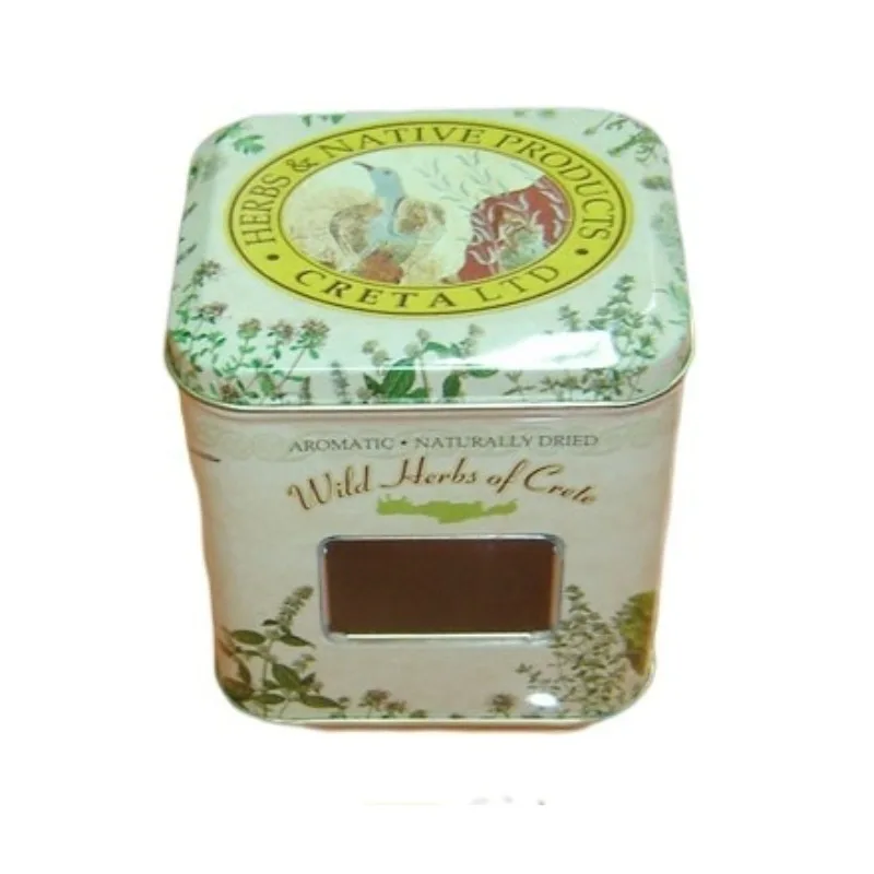 Custom size printed food grade tea coffee storage metal tin rectangular tin box tea metal tin