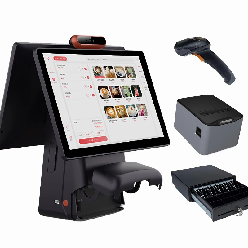 Bozz Capacitive Touch Screen Monitor POS Terminal Machine All In One POS System Complete Set