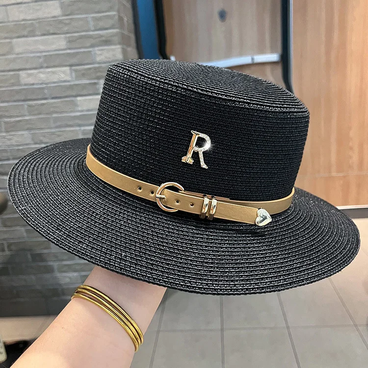 wholesale factory direct summer  unisex west Cowboy  Hat with leather ribbon straw Hat