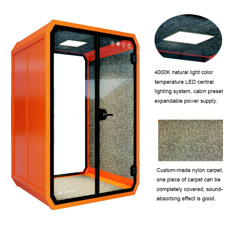 Movable Meeting Soundproof Booth Acoustic Private Office Meeting Pod Phone Booth Office Working Studio Sound Booth