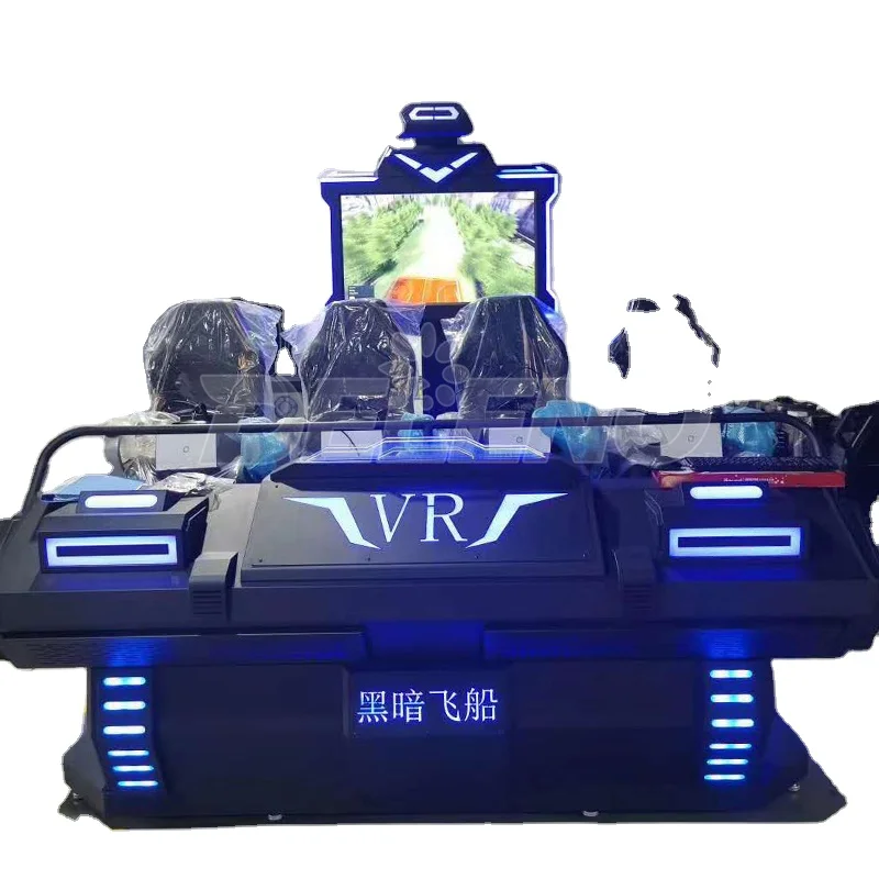 Интерактивная 6-местная гоночная игра 9D VR симулятор гоночного автомобиля
