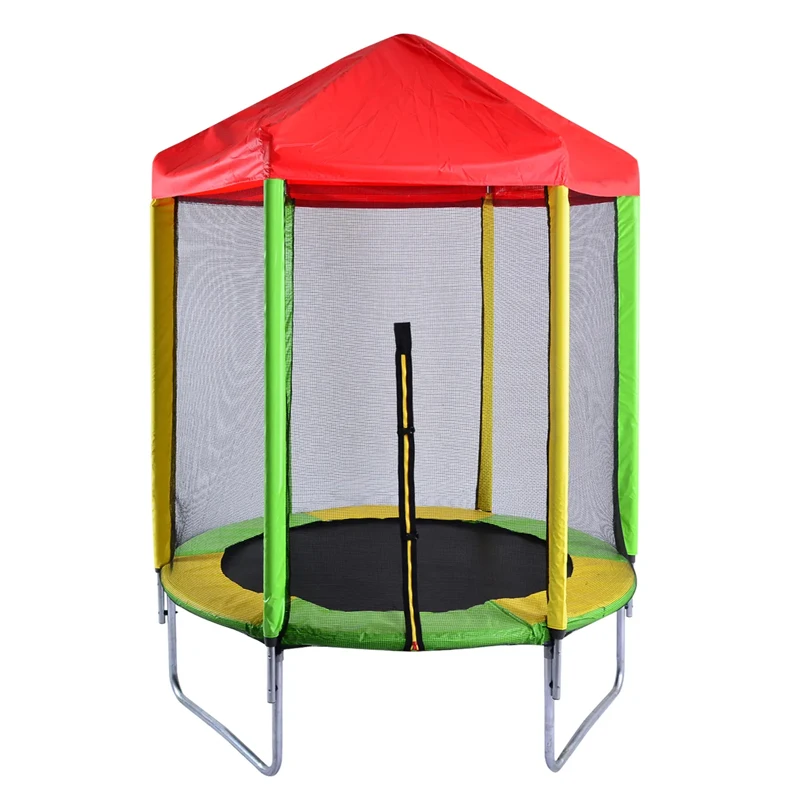 Cheap Price Outdoor Indoor Kids Trampoline Fitness Jump Round Trampoline with Roof