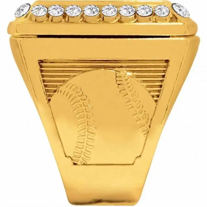 Crown Awards Baseball Champion Gold Deluxe Ring