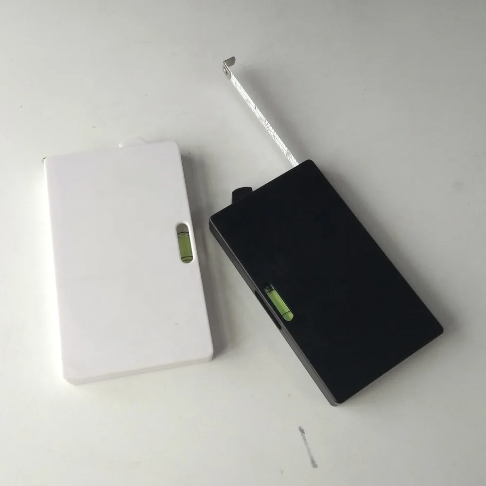 
Rectangle Shape Plastic Retractable Mini Tape Measure With Level 