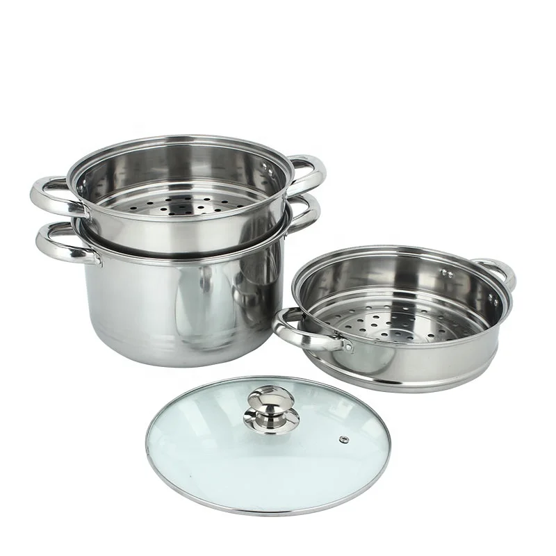 
Stainless Steel Steam Cooking Pot Food Steamer Bun Steamer 
