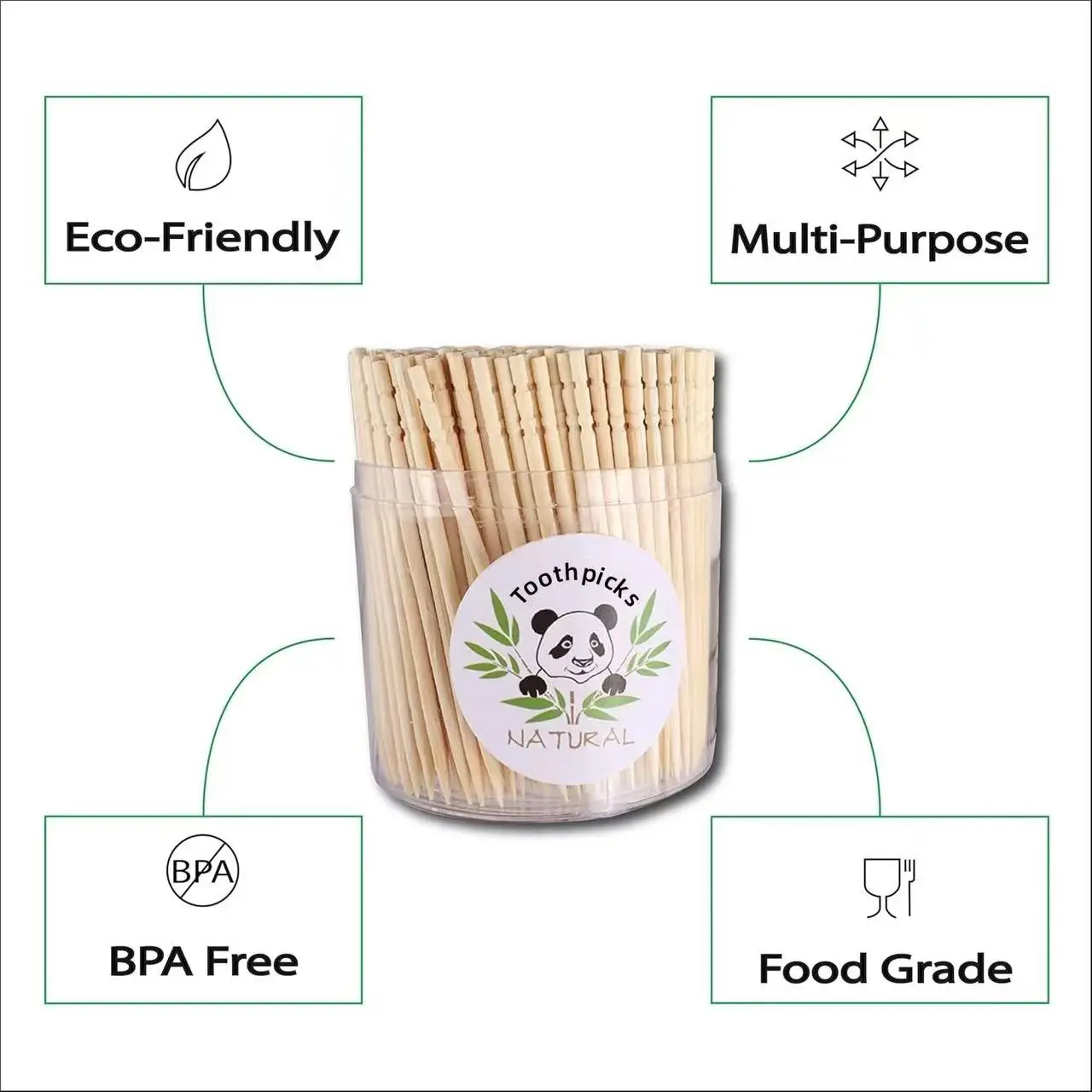 Best Price Plastic Bottle Bamboo Toothpicks Disposable Wooden Dental Toothpicks