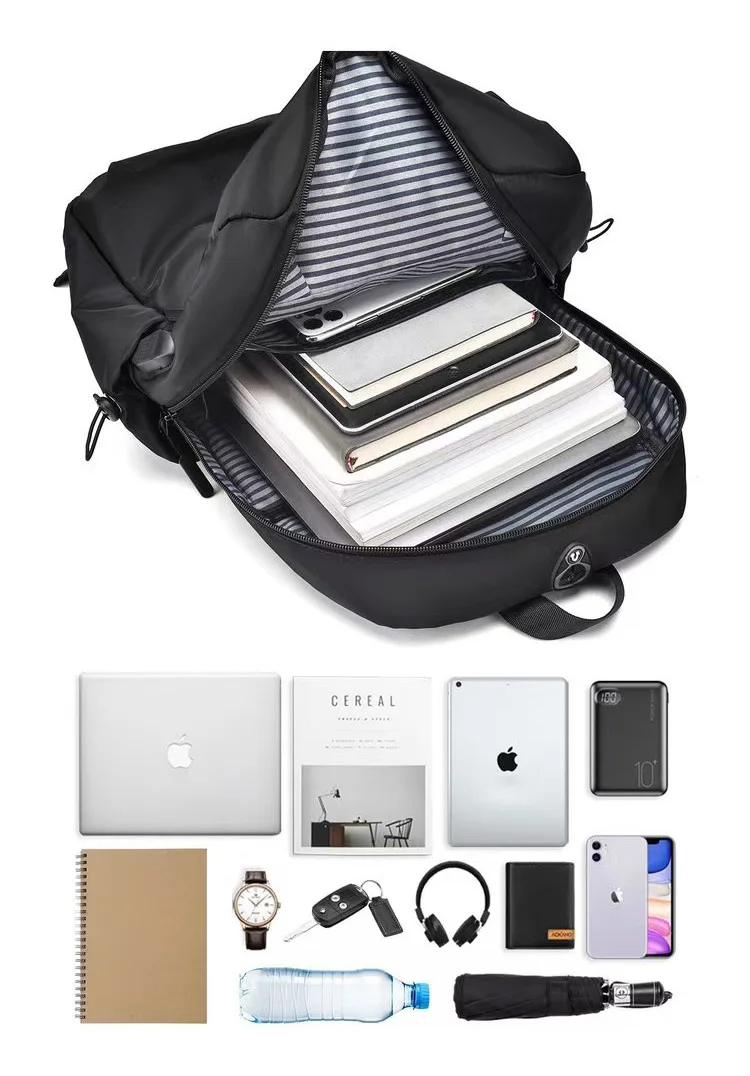 Wholesale backpack Best selling Waterproof backpack travel bags with USB Charging with headphone jack