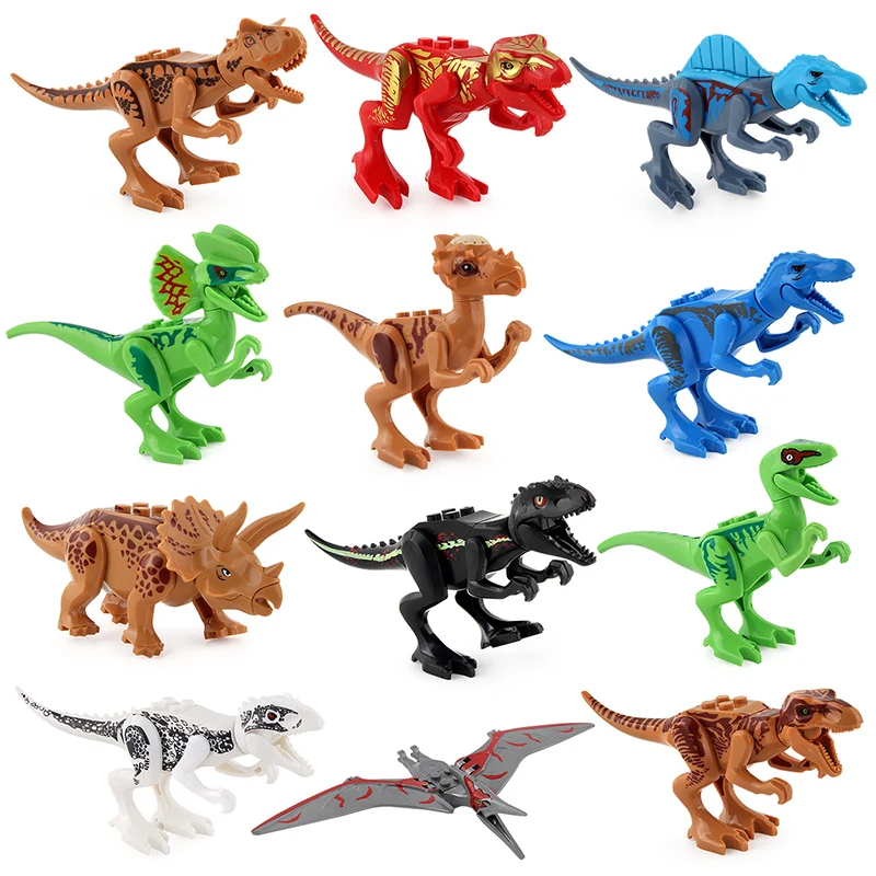 Amazon Hot New Releases 12 Style DIY Parent-child Dinosaur Model Children Building Blocks Toys Bricks Kid