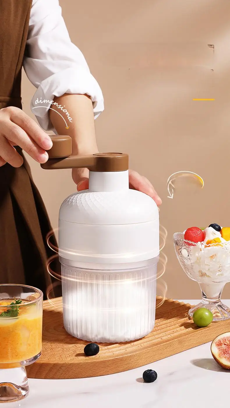 Small Household Shaved Ice Sand Making Machine Commercial Unplugged Ice Crusher Summer Cooling Magic Tool for Kitchen Use