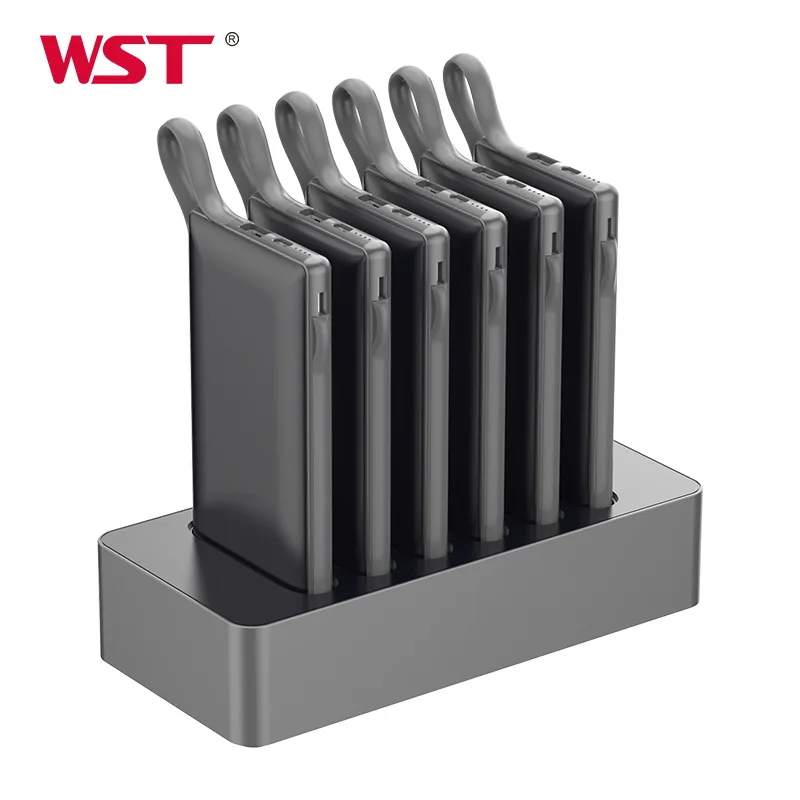 Factory Direct Sale Price 10000mAh USB Phone Charging Dock Station Replacement Phone Batteries Built-in Cable