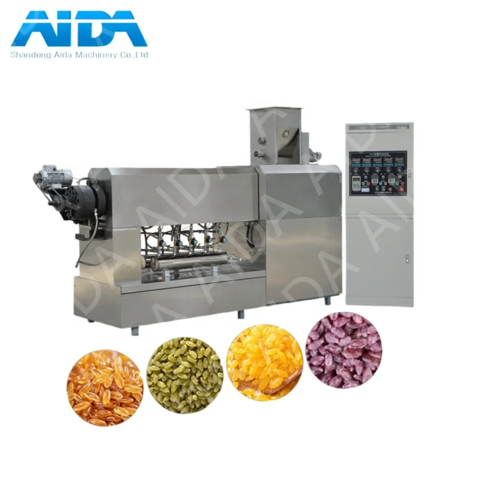 Industrial Automatic Artificial Rice Couscous Extruder Processing Production Line Making Machine