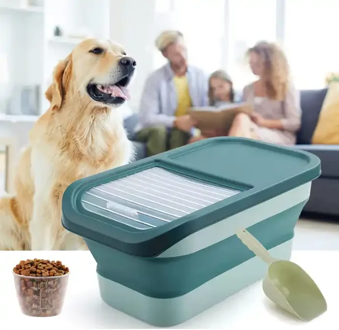 Hot Sale Dog Food Storage Container Folding Pet Food Container with Lids Airtight Cat Food Containers