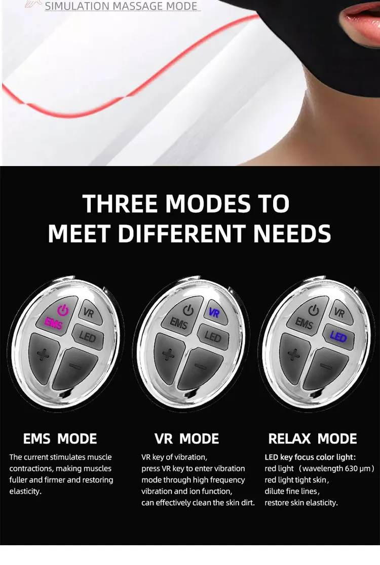 Led PhototherapyFace Red Light Therapy Mask Machine Face Slimming Facial Skin Tightening Machine