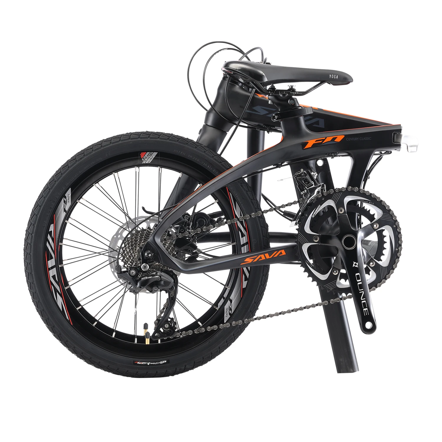 
SAVA Folding Bike 20 inch Carbon Fiber Folding Bicycle Single Arm Folding Bike 20 Speeds Bike Foldable Bicycle 