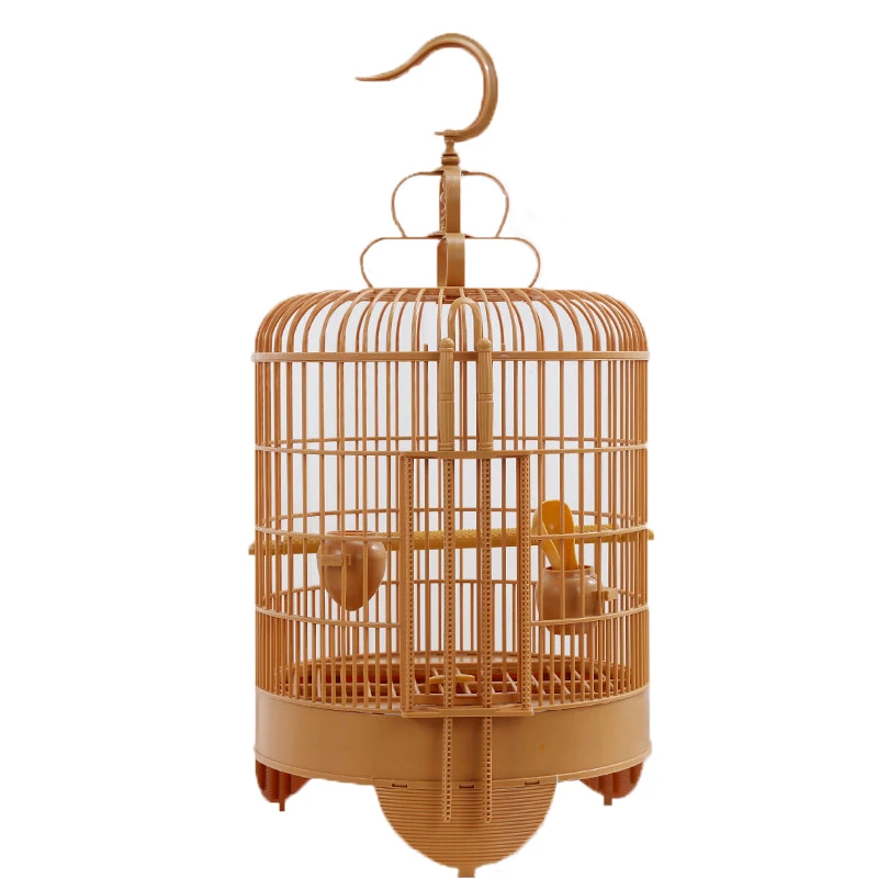 Mingliang Eco friendly Bird Cage Plastic Parrot Cockatiel Cage with Standing Pole Hanging Hook bird feeder house