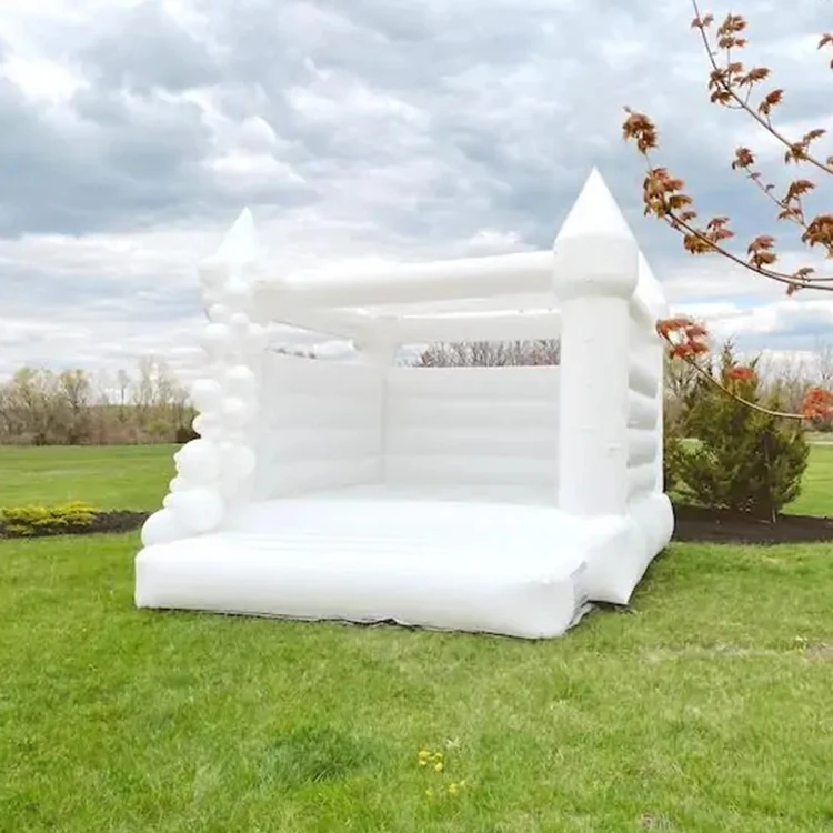 white mini 16ft wedding bouncer jump jumper