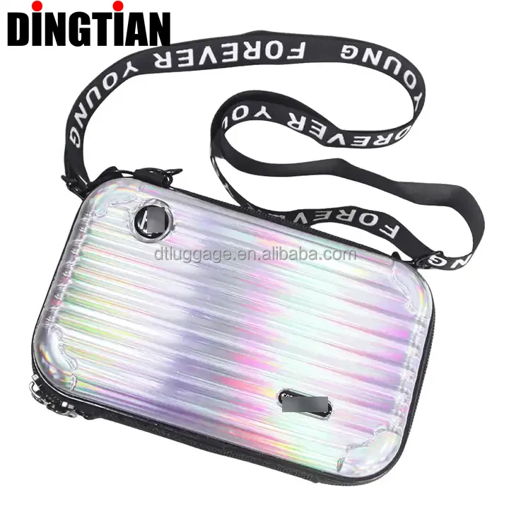 Mini Suitcase-Shaped Crossbody Mobile Phone and Wallet Bag ABS PC Material with Spinner Caster for Ladies and Women