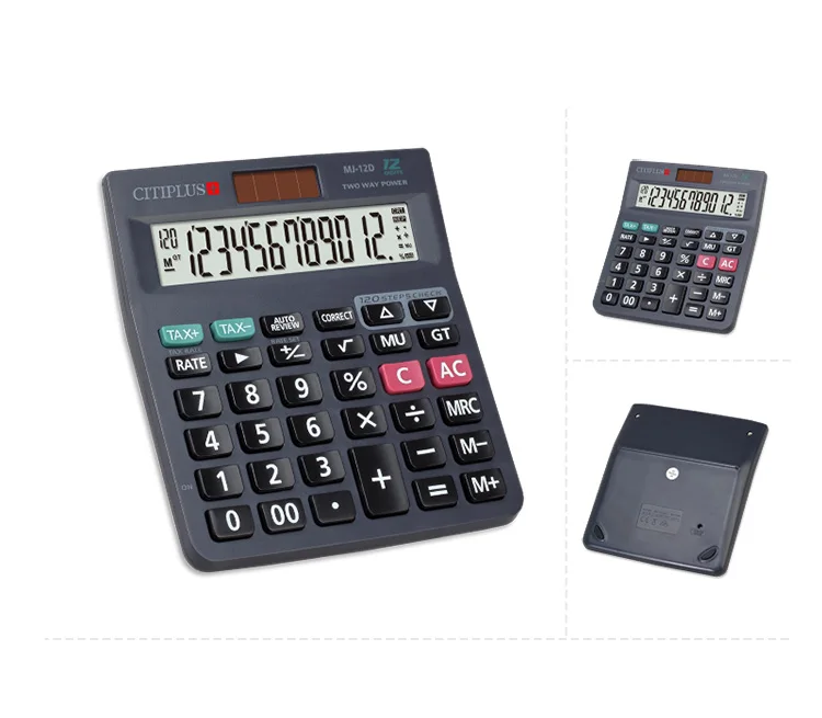 Calculator Wholesale Manufacturer That Supports Custom Oem Customization Solar Desktop Office 12-Digit Calculator