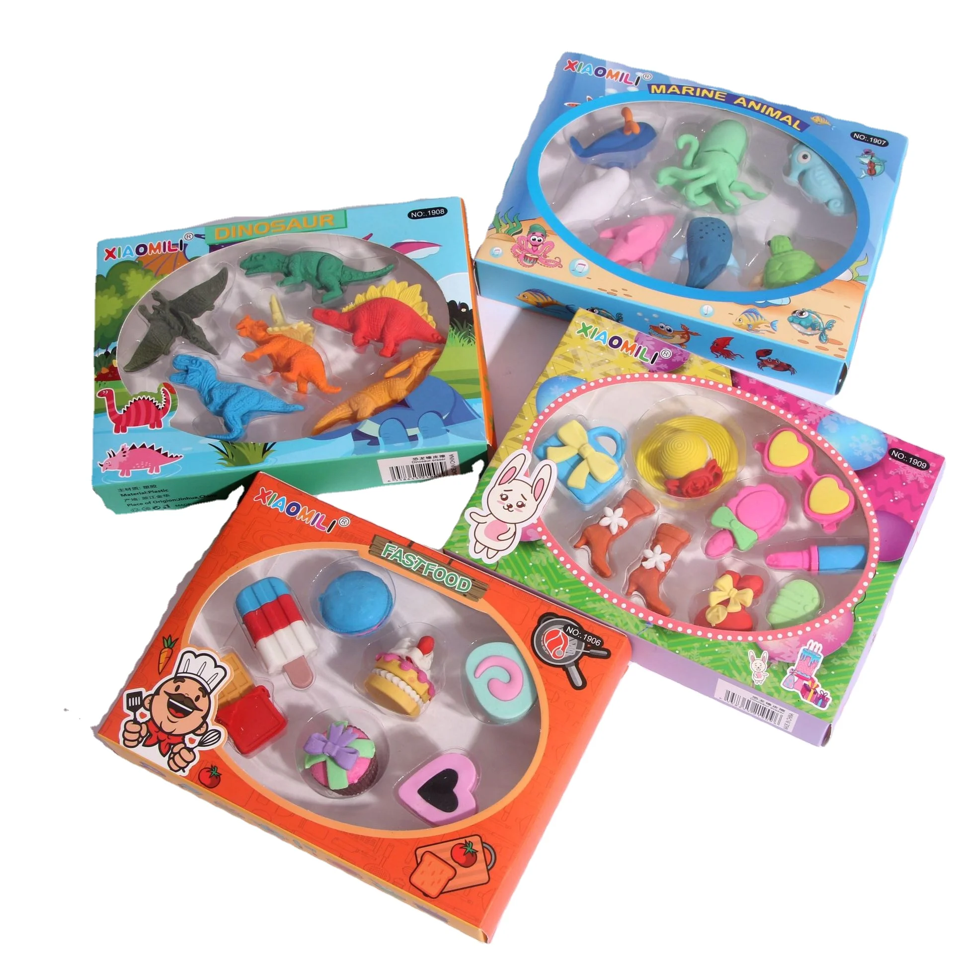 2021 New Stationery Cartoon dinosaur Kids Kawaii Eraser