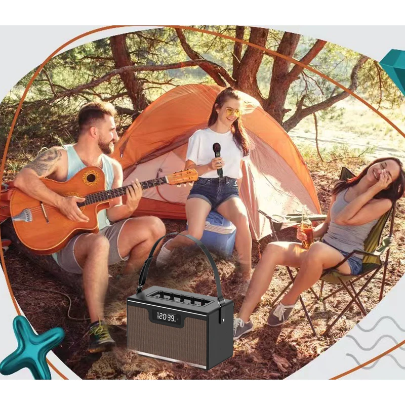High Quality Portable Party Box Dj Outdoor Wireless Karaoke Speaker With Mic