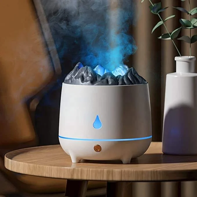 Flame Air Diffuser Volcano Aroma Machine Mist Maker Fragrance Freshener Ultrasonic Oil Humidifier Volcano Diffuser