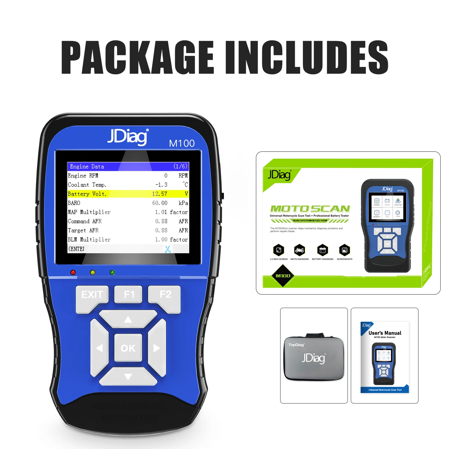 Original Wholesale  M100 Full Version Motorcycle Scanner Diagnostic Tool Professional Detection Reader Autocycle