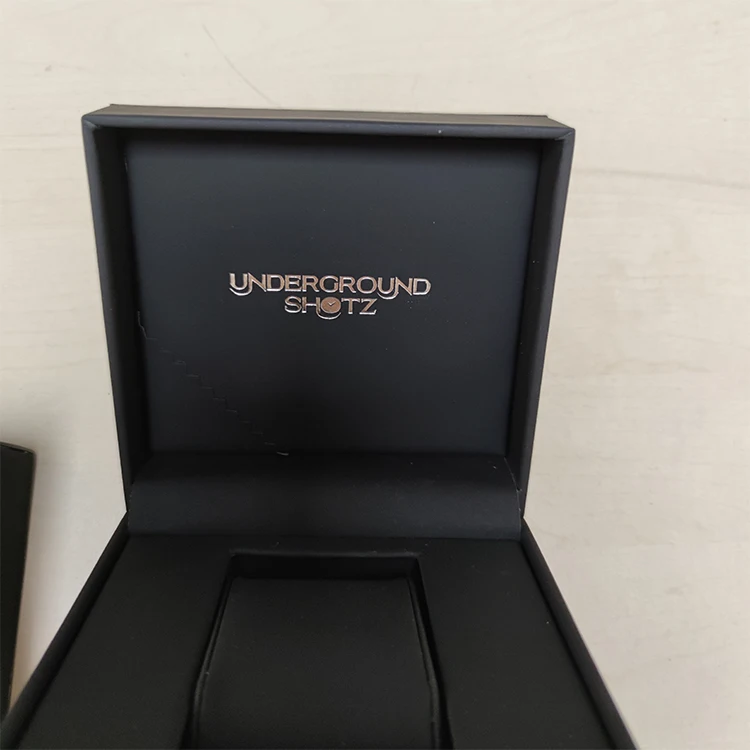 Custom Watch Gift Boxes Cases Luxury High Quality Packaging Matte Single Black PU Leather Watch Box
