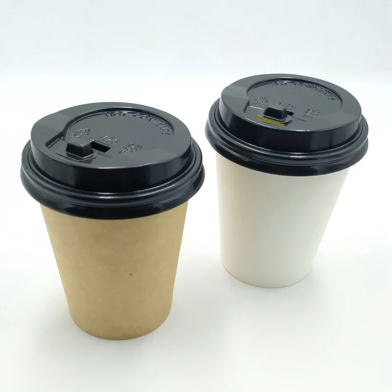 
Hot glasses of white paper paper cup kraft-cup coffee cup of coffee home travel sleeve hot drink glasses with lids and 9-oz 
